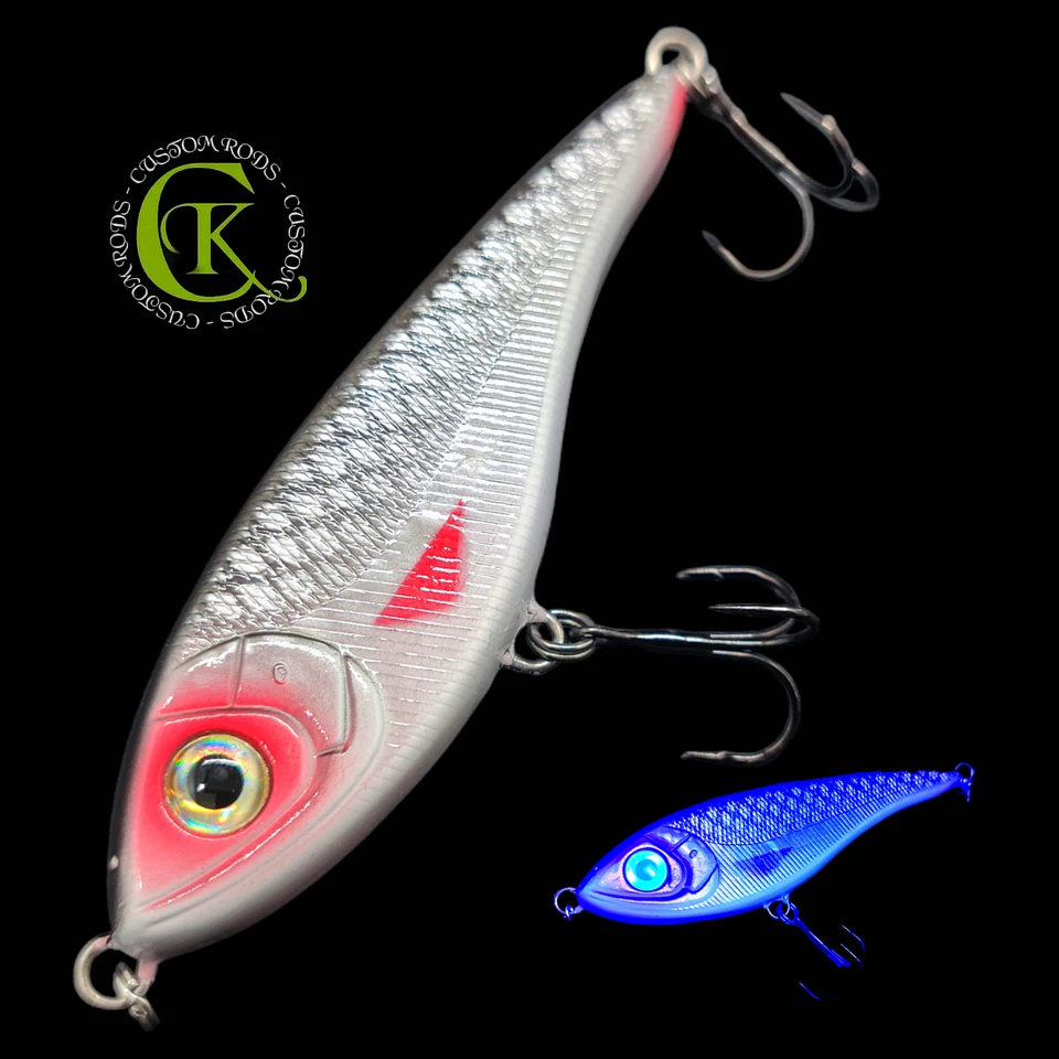Jerkbait 10,5cm Topwater Jerk Glider Wobbler Hardbait Kunstköder Pike Hecht WF - Bild 1 von 1