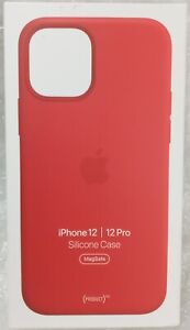 Genuine Apple MHL63ZM/A iPhone 12/12 Pro Silicone Case with MagSafe - Red