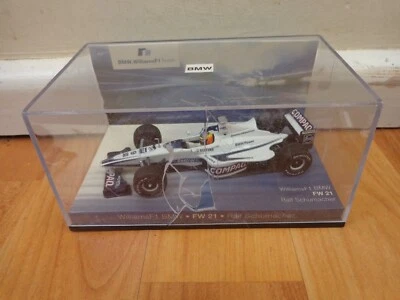 MINICHAMPS 1/43 Williams BMW FW21 Ralf Schumacher 2000 F1 Auto Damaged Custodia - Immagine 1 di 2