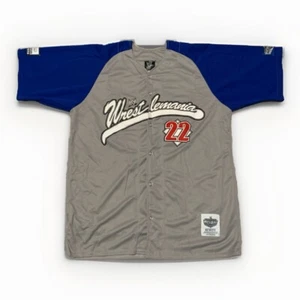 Y2K Vintage WWE Wrestlemania #22 grau Baseball Trikot Erwachsene Größe Large 2005 Vintage - Bild 1 von 11