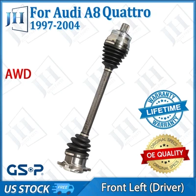 OE Front Left Driver CV Axle Shaft For 1997-2004 Audi A8 Quattro A6 Quattro AWD - Image 1 of 4