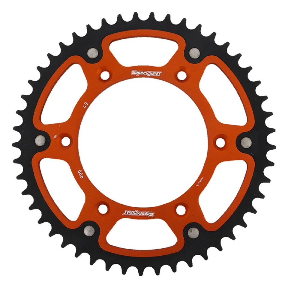 Supersprox Orange Stealth sprocket For 49T Chain Size 520; RST-990-49-ORG - Image 1 of 4