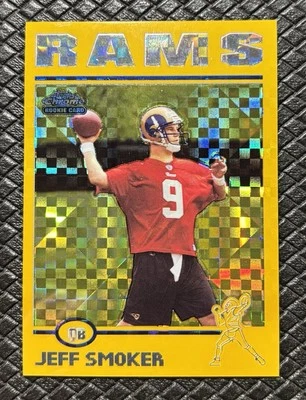 Jeff Smoker 2004 Topps cromo #117 oro Xfractor novato/279 Michigan St Rams radiocontrol Foto 1 de 2