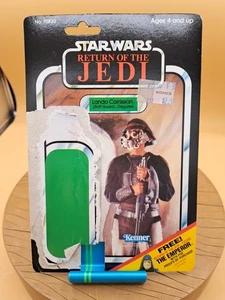 De colección 1983 Kenner Star Wars ROTJ 65 Cardback Lando Calrissian Skiff Guard - Imagen 1 de 10