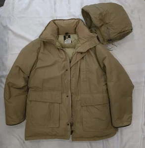 Rare Vintage Browning Goose Down Parka/Hunting Jacket Size Large Khaki Color EVC - Picture 1 of 19
