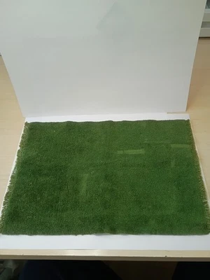 Vintage Miniature Doll house Green Velvet Rug Big 11x7 Accessory House Living - Image 1 of 4