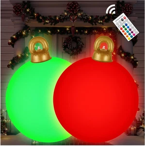 [Illumina] Palline Gonfiabili Ornamenti Esterno 2pz: Lampe in Rosso | Verde | Blu - Foto 1 di 7