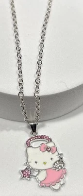 Hello Kitty Pendant & Necklace - Fairy - Enamel & Rhinestones! NWOT. Free Ship - Image 1 of 4