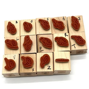 Stampin' Up! Monogram Sweet Alphabet Rubber Stamps Cursive Double Sided 28 - Picture 1 of 9