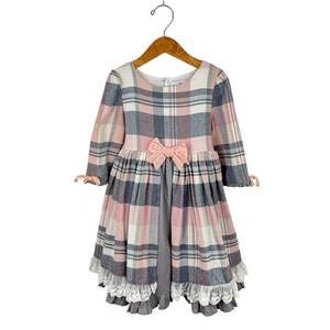 The Carriage House Little Girl Pretty in Plaid Princess Dress 8 - Picture 1 of 6