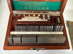 Pratt & Whitney Hoke precision gage block style 34 Set 1366 / 1954 Vintage - Picture 1 of 4