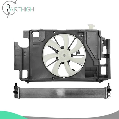 Radiator and Radiator Cooling Fan Assembly Car Part For 2012-2015 Toyota Prius C - Image 1 of 4