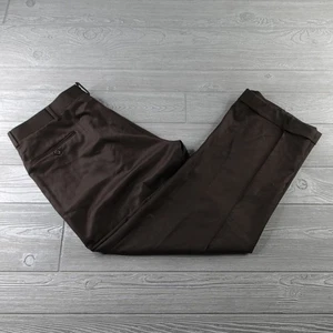 Pantalone Vintage Polo By Ralph Lauren Uomo 38R Marrone Lana Bretelle Made in Italy - Foto 1 di 10