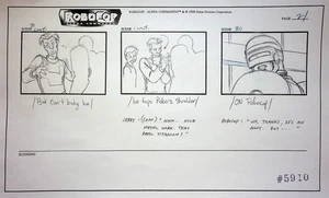 RoboCop Alpha Commando Production 1998 Hand Drawn Storyboard Orion Pictures - Bild 1 von 2