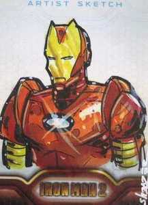 2010 UD Marvel Iron Man 2 Sketch Card - Iron Man Brian Shearer 1/1 MV1 - Picture 1 of 4