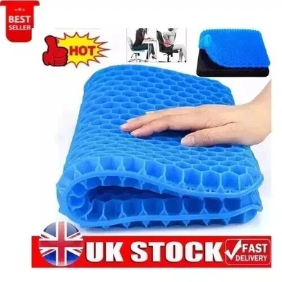 Honeycomb Breathable Gel Seat Cushion Cooling Double Thick Egg Sitting Pad Mat - Image 1 of 3