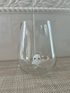 Forma de celebrar Halloween copa de vino de borosilicato sin tallo con fantasma NUEVO - Imagen 1 de 5