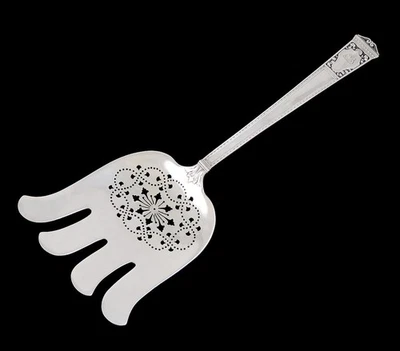 Tenedor grande antiguo para servir espárragos de plata esterlina Tiffany & Co San Lorenzo 1916 Foto 1 de 4