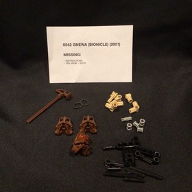Vintage LEGO Bionicle Set 8542 Turaga Onewa Figure (2001) - NOT COMPLETE