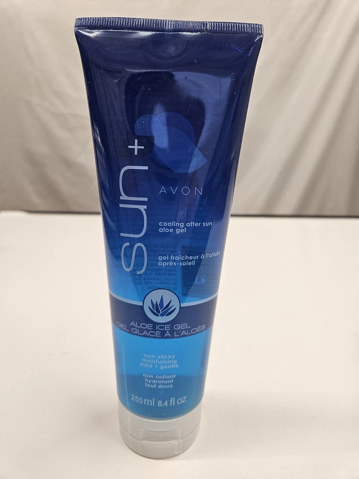 Avon Sun + охлаждение после солнца алоэ лед гель нелипкий увлажняющий 8,4 жидк. унц. Новый - Изображение 1 из 4