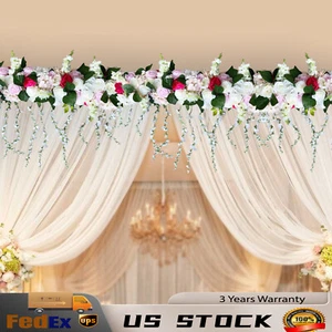 Artificial Silk Rose Flower Backdrop Wedding Row Decor Floral Wall Arrangements - Picture 1 of 10