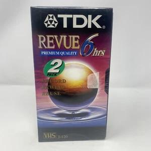 TDK Revue Premium Qualität 6 Stunden 2er Pack VHS Kassetten ungeöffnet - Bild 1 von 8