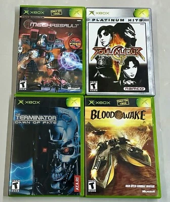 Juegos XBOX - MechAssault - Soul Calibur - Blood Wake - Terminator - Lote de 4 CIB Foto 1 de 4