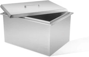 Drop In Ice Chest Bin Ice Chest Cooler Stainless Steel Drop-in Ice Cabinet w/Lid - Picture 1 of 8