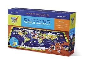 Crocodile Creek Discover World Animals Learn + Play 100 piece Jigsaw Floor - Picture 1 of 7