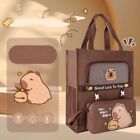 Large Capacity Student Book Shoulder Bag Capybara Canvas Tote Bags  Commuting