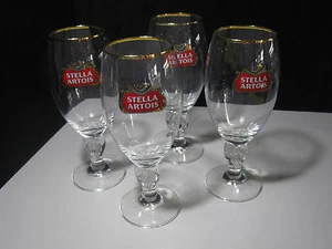 4 NEUE Stella Artois Kelch 40 CL Biergläser Pub Bar Stielgläser Kelch Männerhöhle - Bild 1 von 3