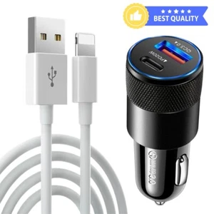 PD 38W USB Tipo C Cargador Coche Teléfono Celular Carga QC 3.0 Para iPhone X 11 12 13 14 - Imagen 1 de 16
