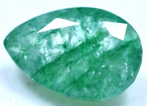 5.80 Ct Natural Green Emerald Zambian GGL Certified TOP Quality Treated Gem - Picture 1 of 5