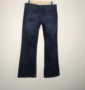 Banana Republic Womens 29/8S Short (Actual 33x30) Bootcut Dark Blue Denim Jeans - Picture 1 of 5