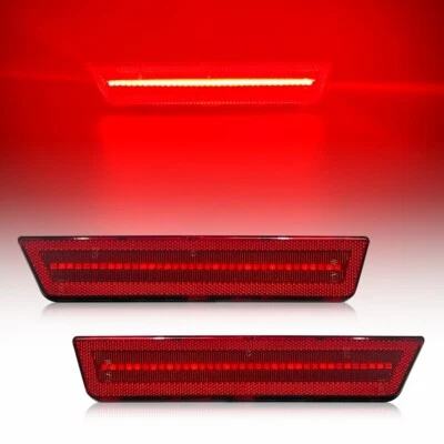for 2011-2014 Dodge Charger/Challenger Red Lens Rear LED Side Marker Light 2PCS - Image 1 of 4