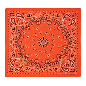 4 Pack Printed Bandanas Paisley or Solid Prints Wearable 22x22 New!