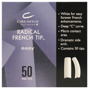 CND Radical French Tip Easy Nail Size #1-10, 50 Refill - Picture 1 of 2