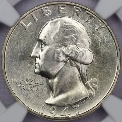 1947-S/S/S 25c FS-502 Washington Quarter - NGC MS 67 STAR - Image 1 of 4
