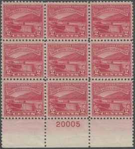 Plate Block of 9 stamps - Scott 681 - 2 cent - Ohio River - 1929 - MNH - Picture 1 of 1