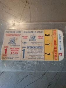 1960 world series ticket stub - Picture 1 of 5