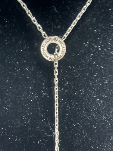 Collana Lariat Argento Logo Michael Kors