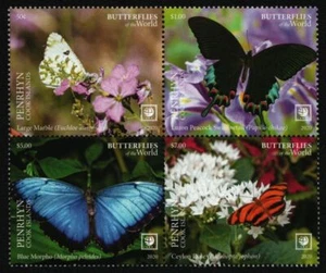 Penrhyn 2020 - Mi-Nr. 922-925 A ** - MNH - Mariposas / Mariposas - Imagen 1 de 1
