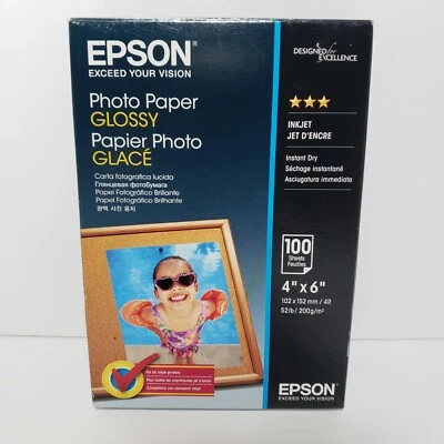 Epson Premium Photo Paper Glossy, Borderless, 4" x 6", 100 sheets - Image 1 of 4