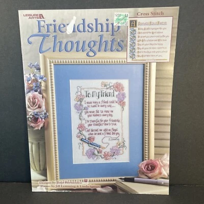 Friendship Thoughts Cross Stitch Booklet-Jorja Hernandez/Leisure Arts-6 Designs - Image 1 of 4