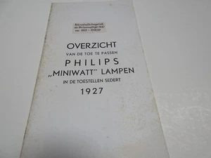 Röhrenbestückungsliste für Holländische Philips Empfänger 1927-1938/39 - Picture 1 of 4
