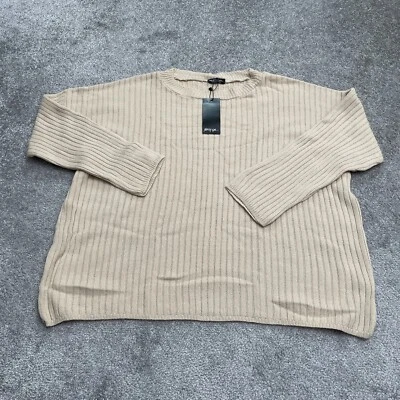 Suéter Pullover Nasty Gal Lounge para Mujer Talla Grande 14/16 Marrón Cuello Redondo Nuevo con Etiquetas Nuevo Foto 1 de 4
