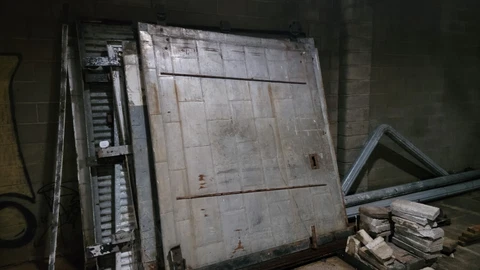 Vintage Heavy Duty Metal Sliding Door Richards Wilcox Manafacturing Company Cover
