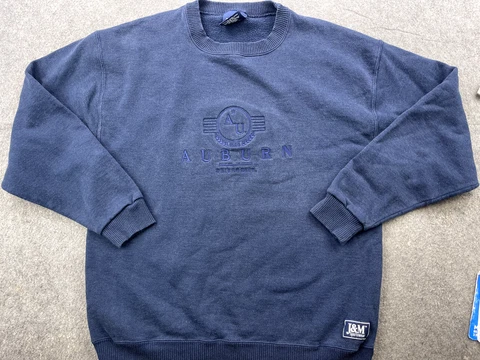 Vintage Auburn Eagles Mens Large Blue Embroidered Spell Out War Eagle Cover