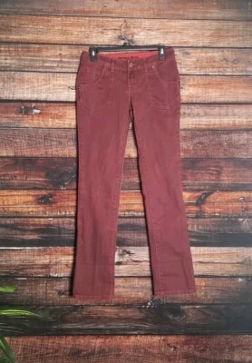 Element Denim Jeans Size 5 Juniors Skinny Burgundy Red Stretch - Image 1 of 4