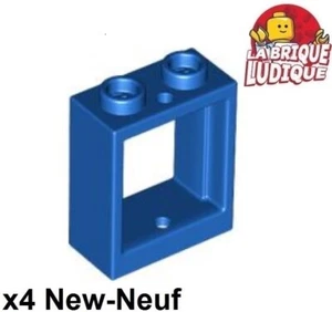 Lego 4x Window Frame 1x2x2 Flat Front Blue 60592 New - Picture 1 of 1